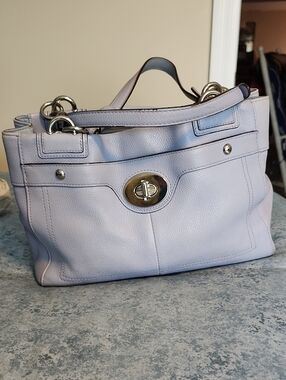 Coach Leather Satchel in Light Lavender